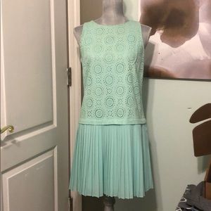 Teal/light blue a line dress